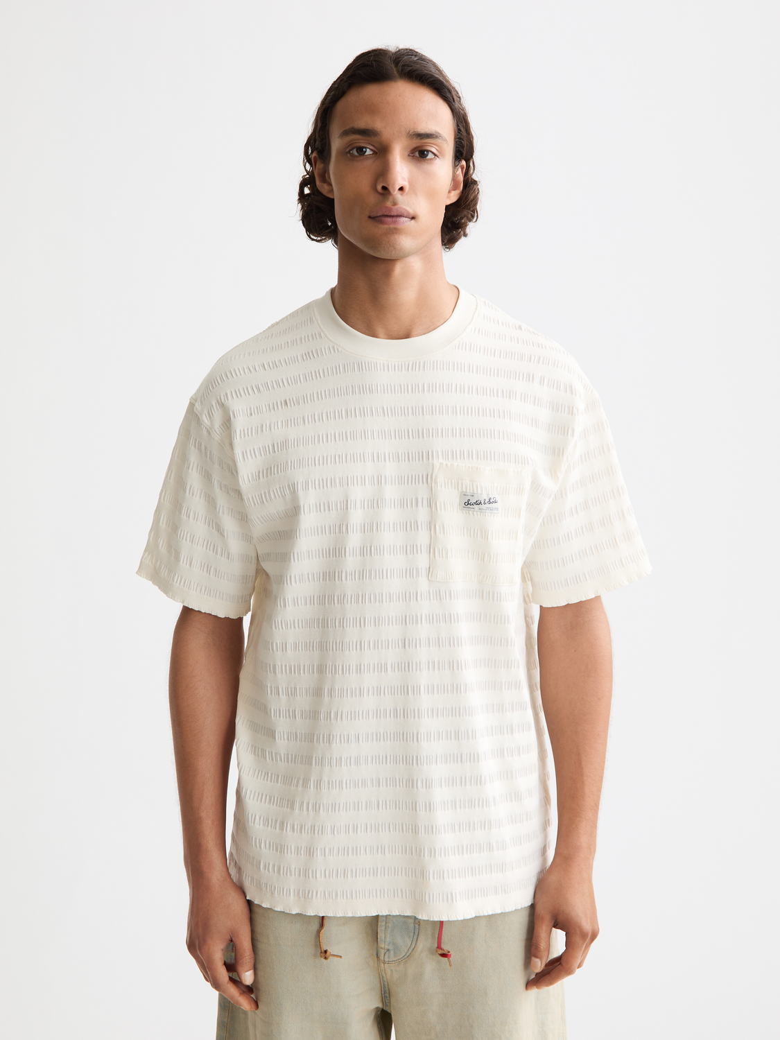 Textured t-shirt - Scotch & Soda NZ