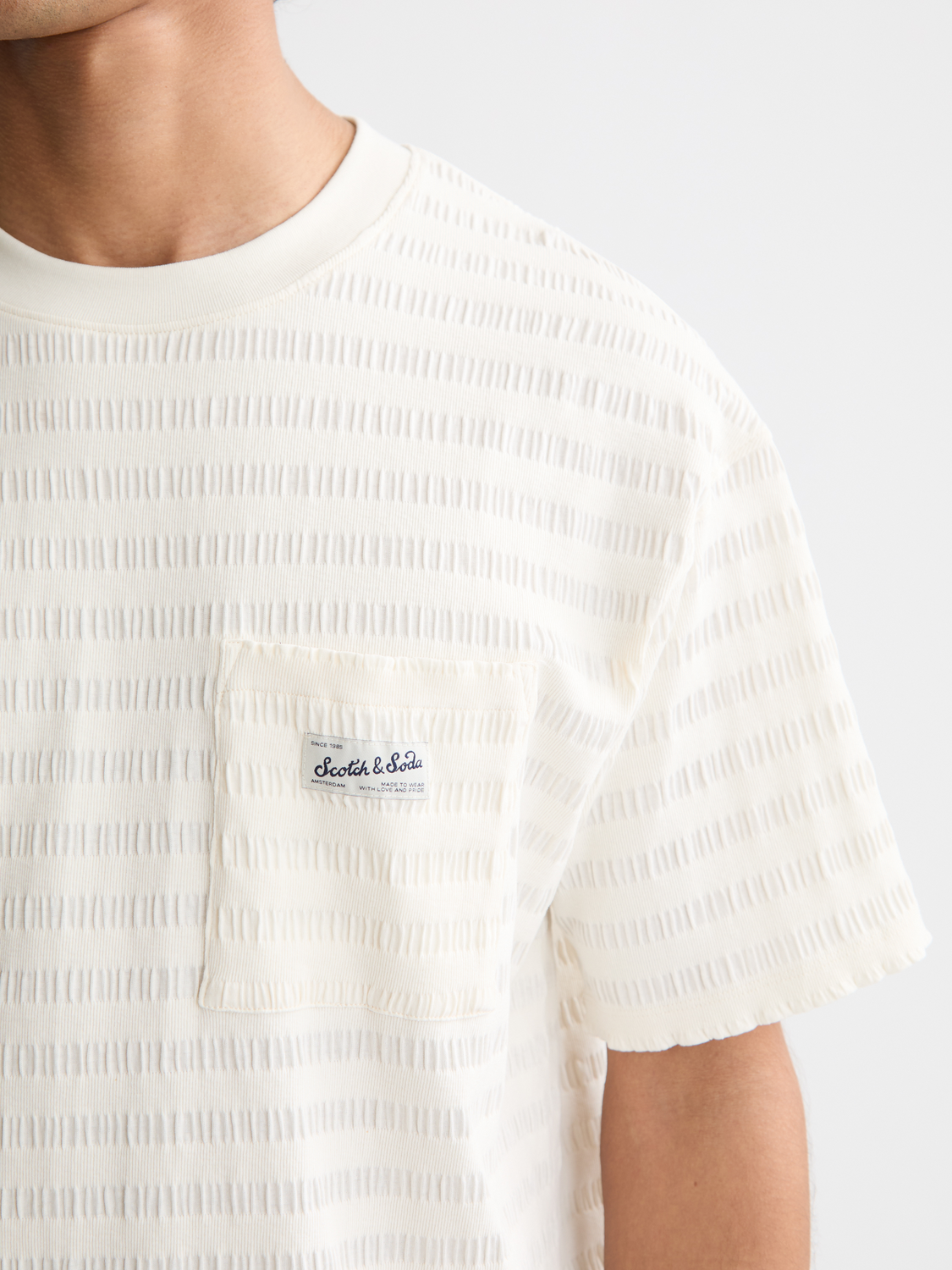 Textured t-shirt - Scotch & Soda NZ