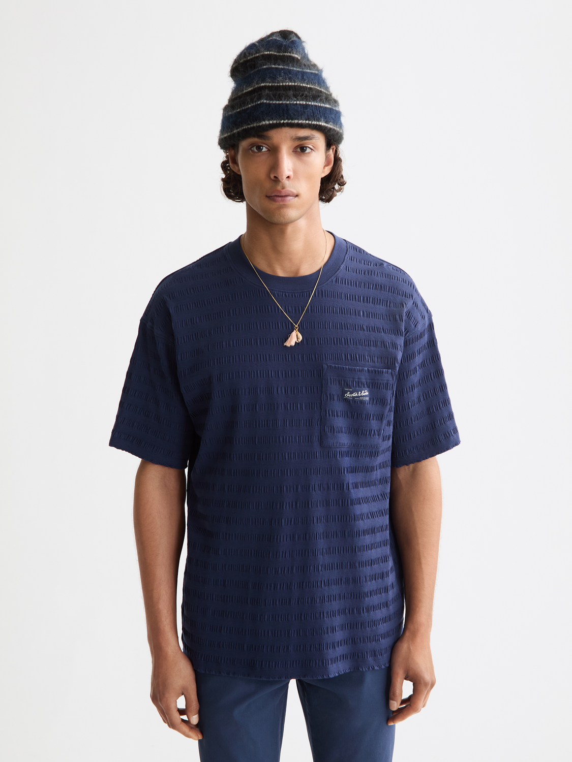 Textured t-shirt - Scotch & Soda NZ