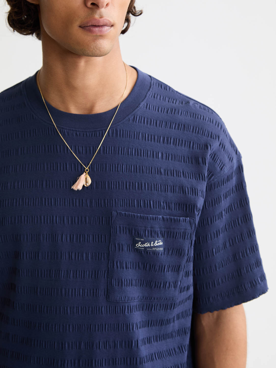 Textured t-shirt - Scotch & Soda NZ
