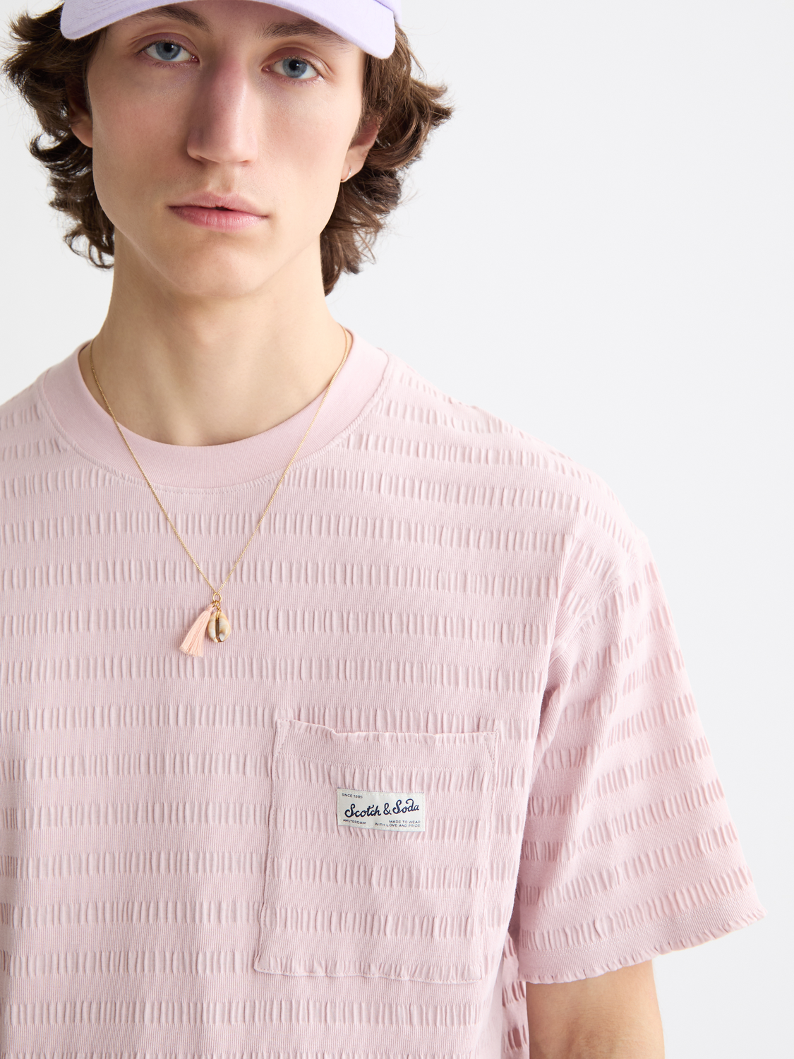 Textured t-shirt - Scotch & Soda NZ