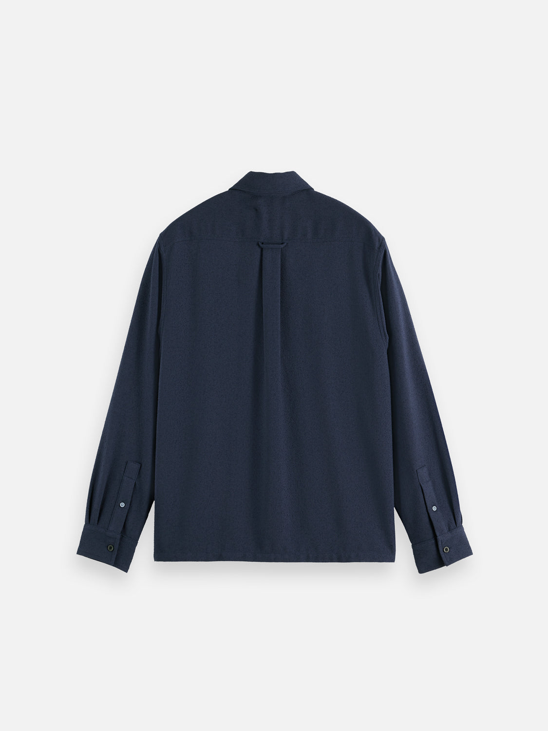 Long sleeve textured shirt by Scotch & Soda featuring a stylish design and comfortable fit, shown in black.