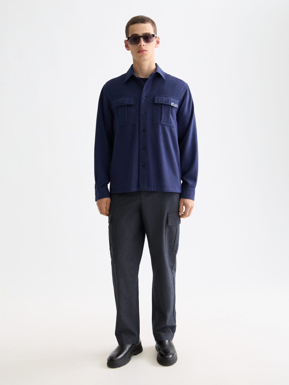 Long sleeve textured shirt by Scotch & Soda, featuring a comfortable fit and stylish fabric detail.
