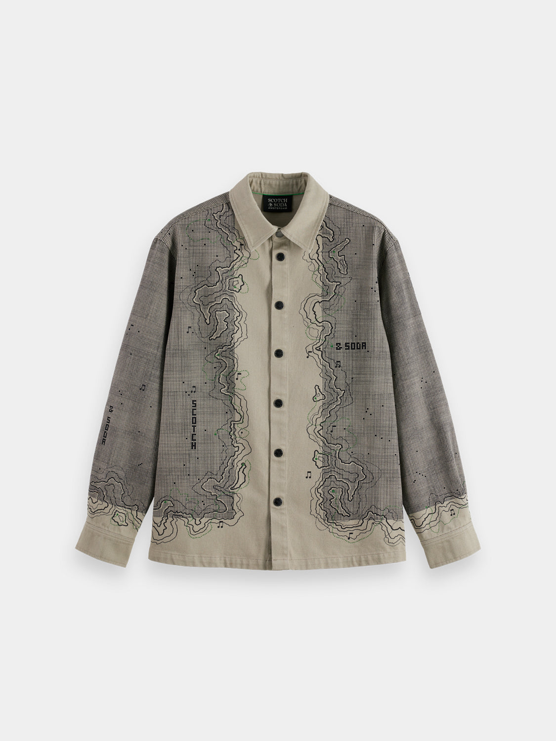 Placement graphic overshirt - Scotch & Soda NZ