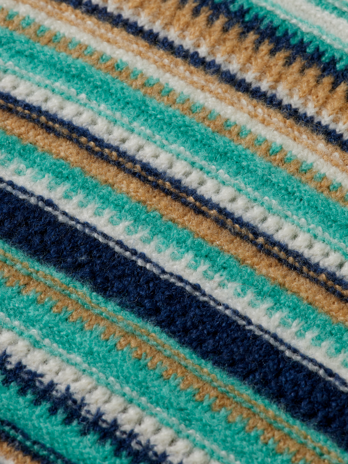 Striped SCOTCH & SODA knitwear pullover with long sleeves and crew neck, featuring multicolor horizontal stripes.