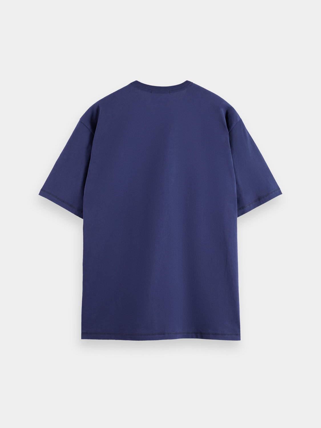 Black embroidered SCOTCH & SODA short sleeve T-shirt with colorful floral embroidery on front.