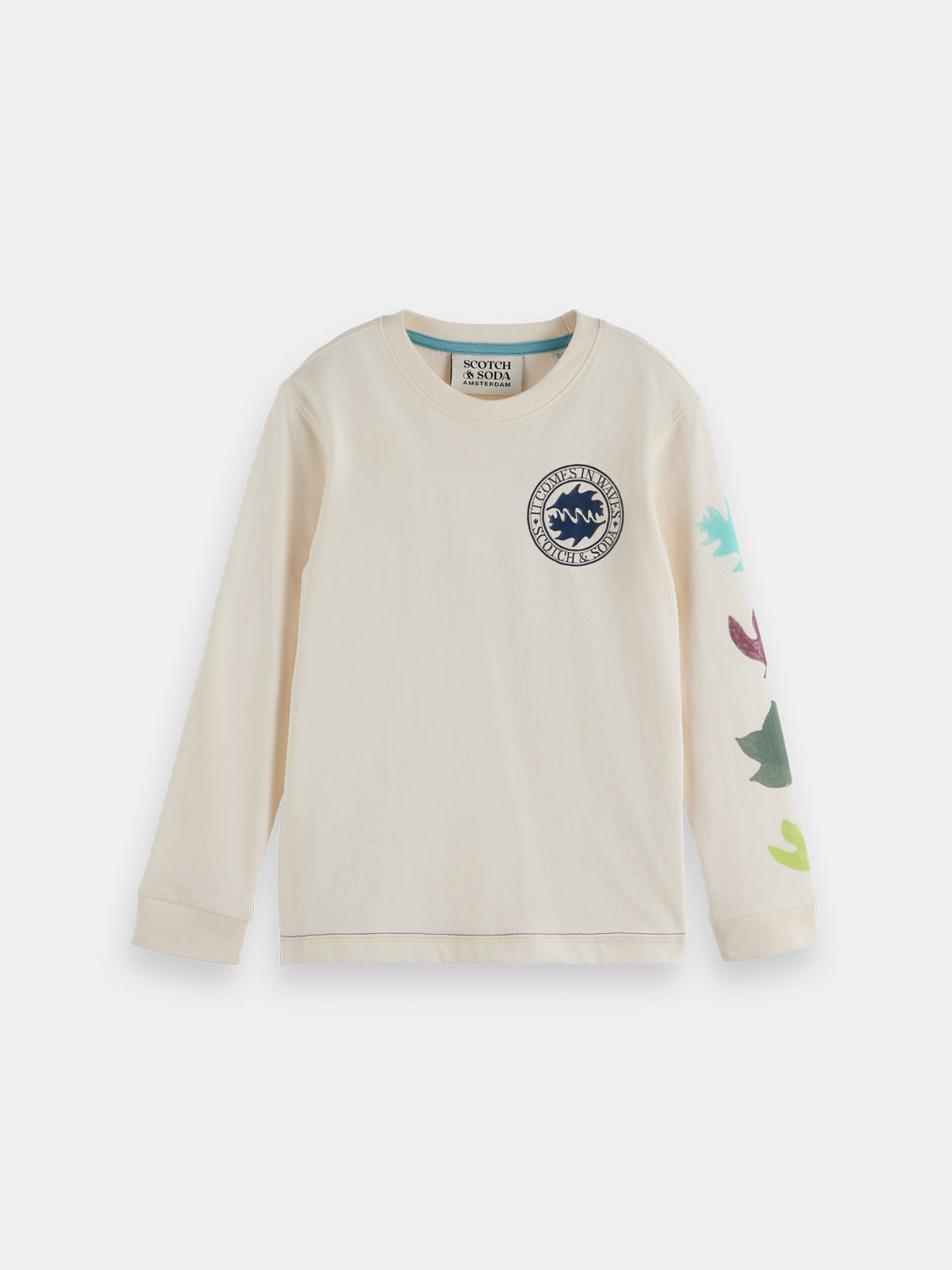 Kids - Artwork long sleeved t-shirt - Scotch & Soda NZ