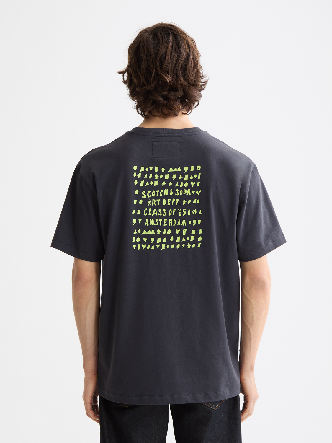 SCOTCH & SODA artwork short sleeve t-shirt featuring a colorful graphic design on a casual cotton tee.