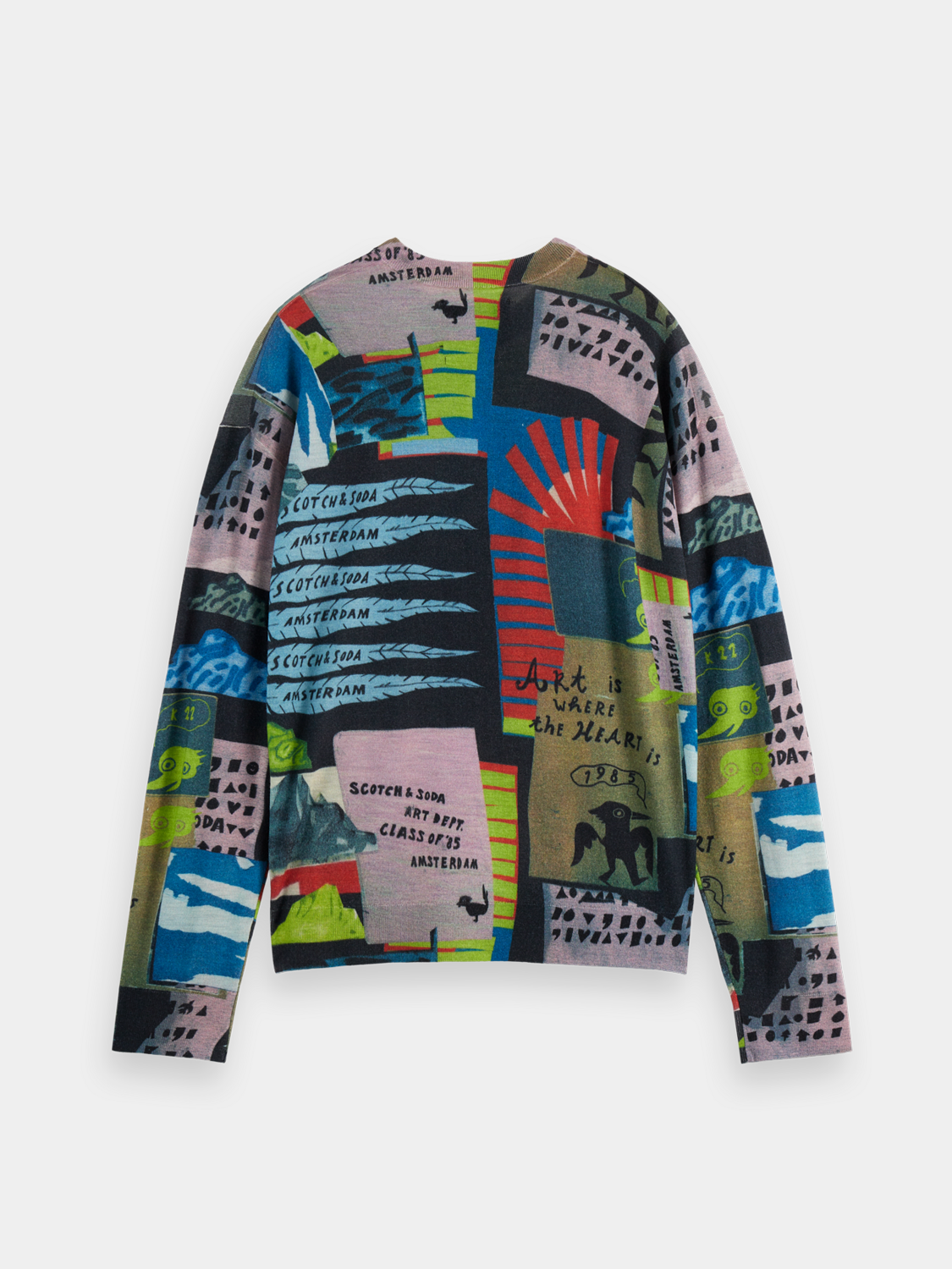 Printed henley shirt - Scotch & Soda NZ