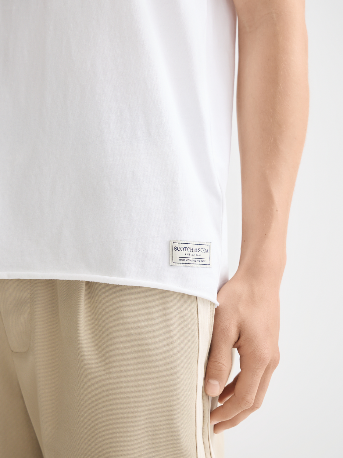 Raw edge t-shirt - Scotch & Soda NZ