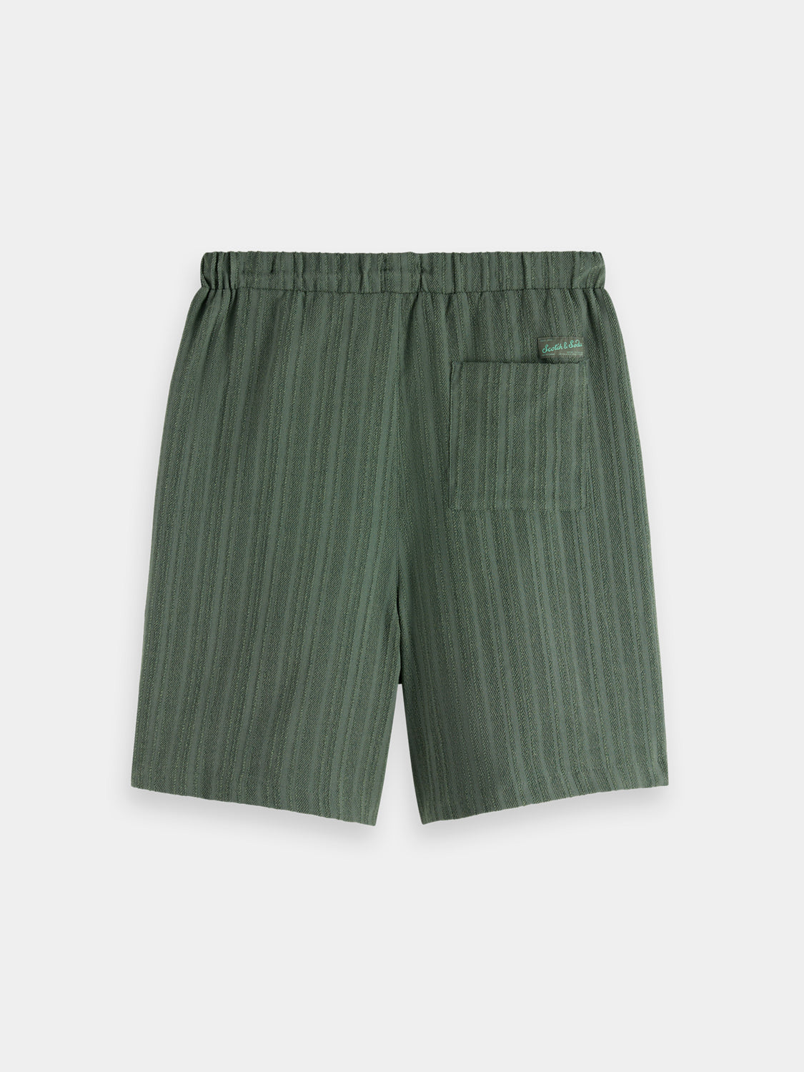 Striped SCOTCH & SODA shorts with a relaxed fit, featuring bold horizontal stripes and a casual style perfect for warm weather.