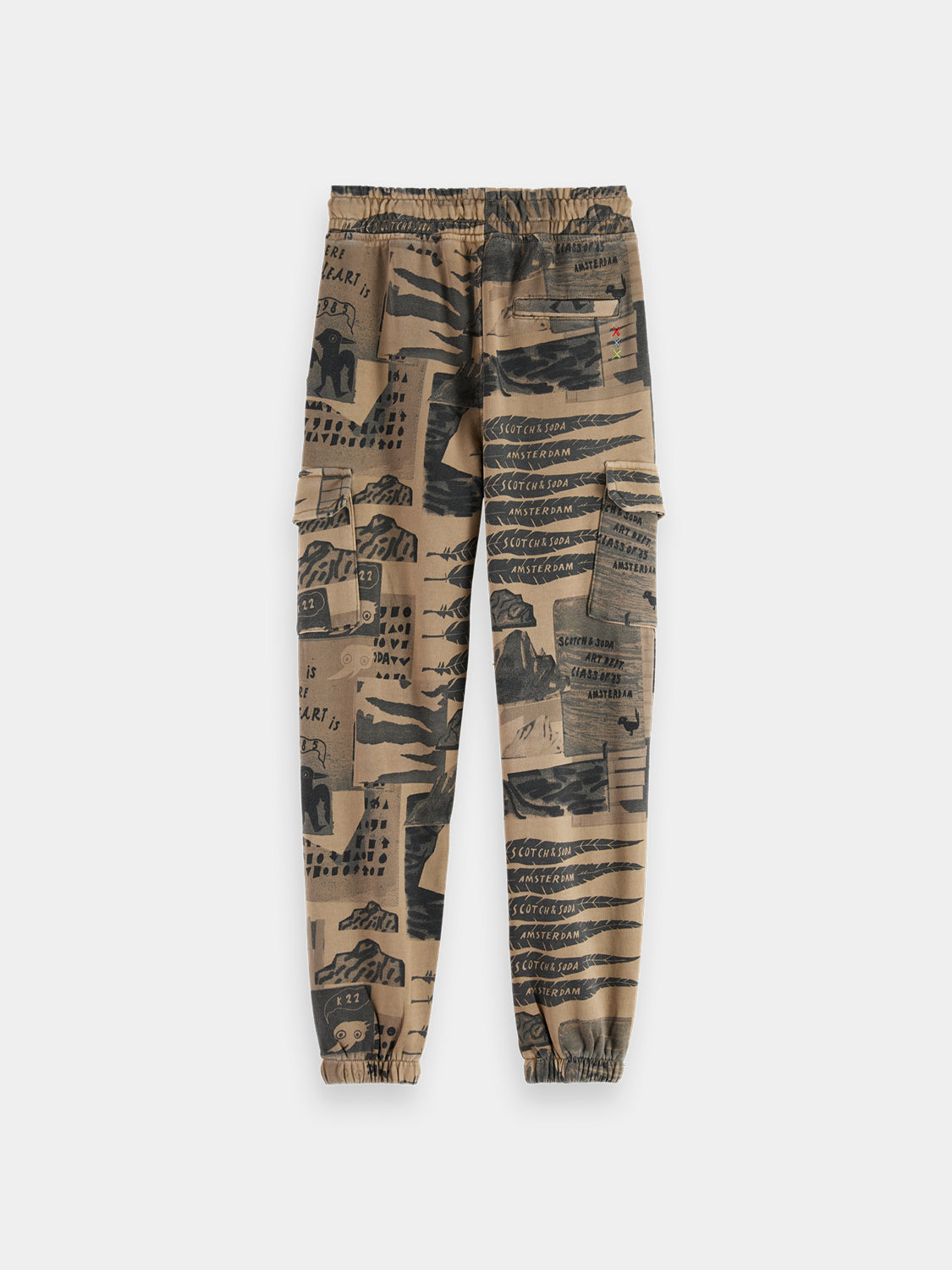 Kids - Printed cargo sweatpants - Scotch & Soda NZ