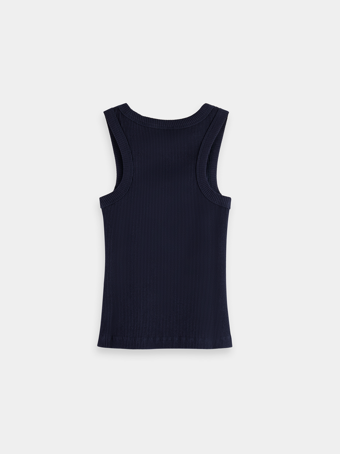 Kids' ribbed tank top by Scotch & Soda in black, featuring a comfortable sleeveless design and ribbed fabric for casual wear.