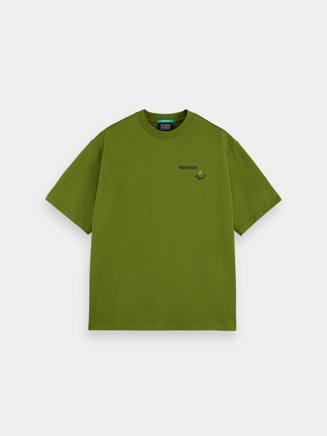 SCOTCH & SODA artwork T-shirt, short-sleeve tee with vibrant graphic design, casual men's clothing.