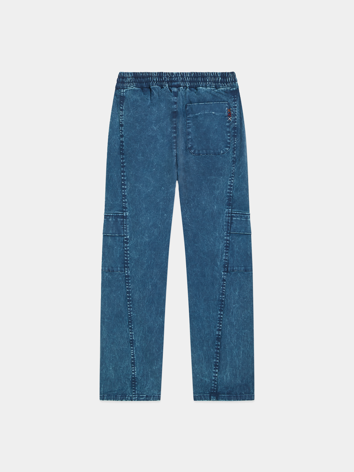 Kids' garment-dyed pants by Scotch & Soda, soft fabric in dark color, relaxed fit with elastic waistband and pockets.