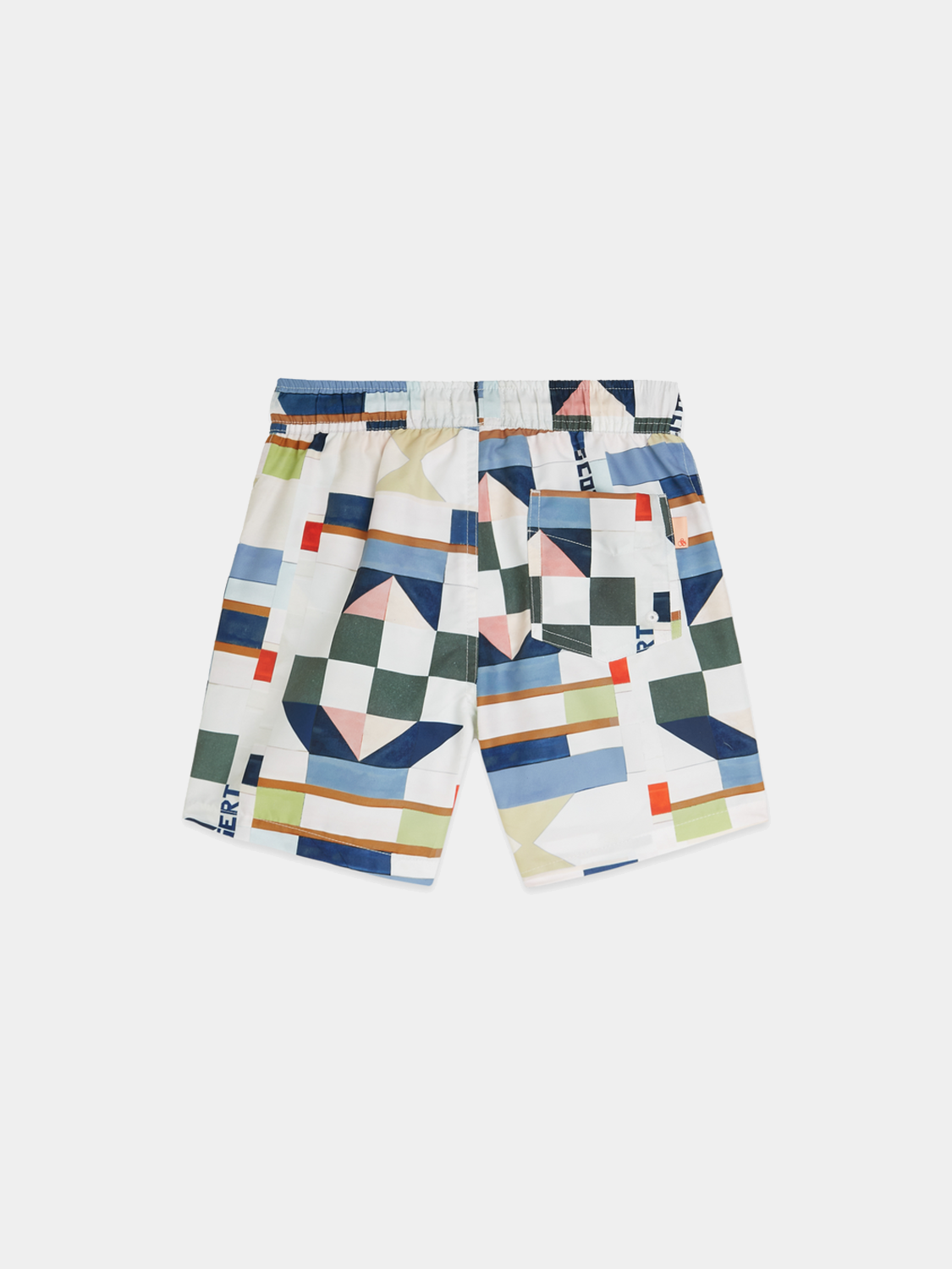Kids printed swimshorts by Scotch & Soda featuring colorful patterns and lightweight fabric for comfortable summer swimwear.