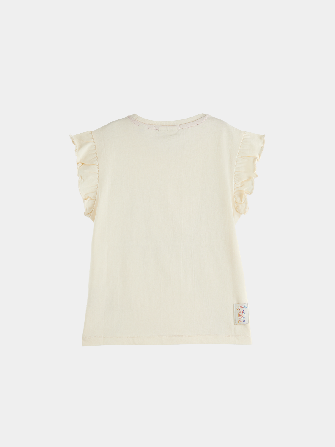Kids' short sleeve artwork t-shirt by Scotch & Soda featuring colorful graphic design on front.