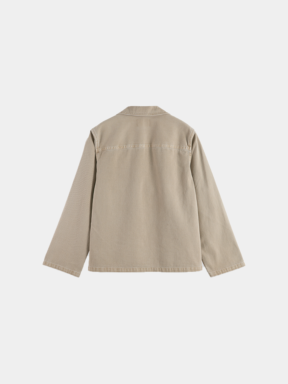 Washed Scotch & Soda overshirt jacket with a relaxed fit, featuring a casual design and button closure.