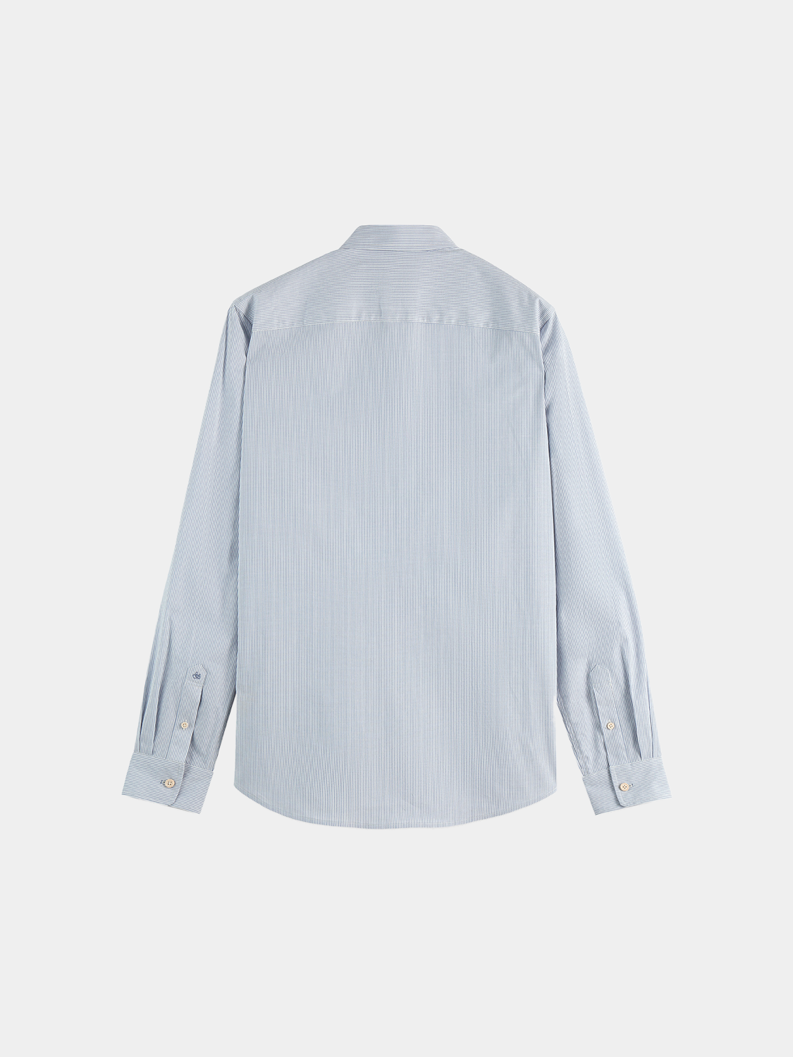 Long-sleeve Scotch & Soda poplin striped shirt with a classic collar and button front, featuring bold vertical stripes.