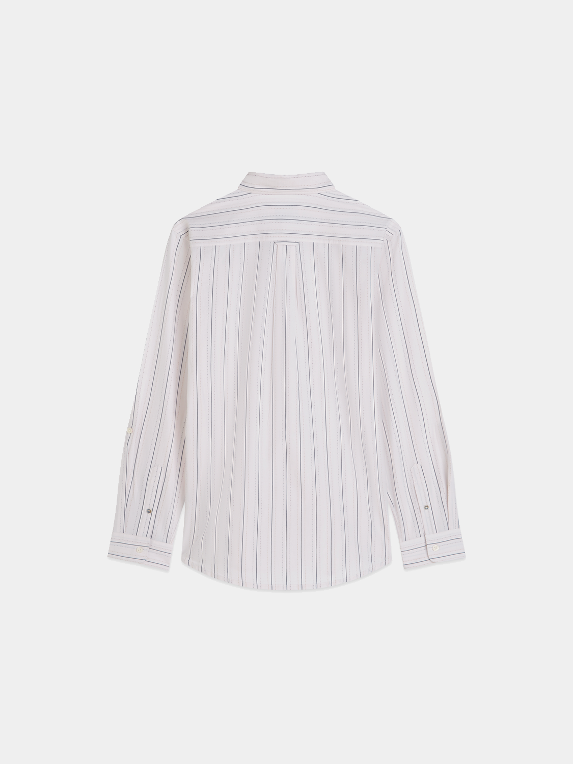 Long sleeve Scotch & Soda Dobby shirt in dark color with a detailed pattern, shown on a hanger.