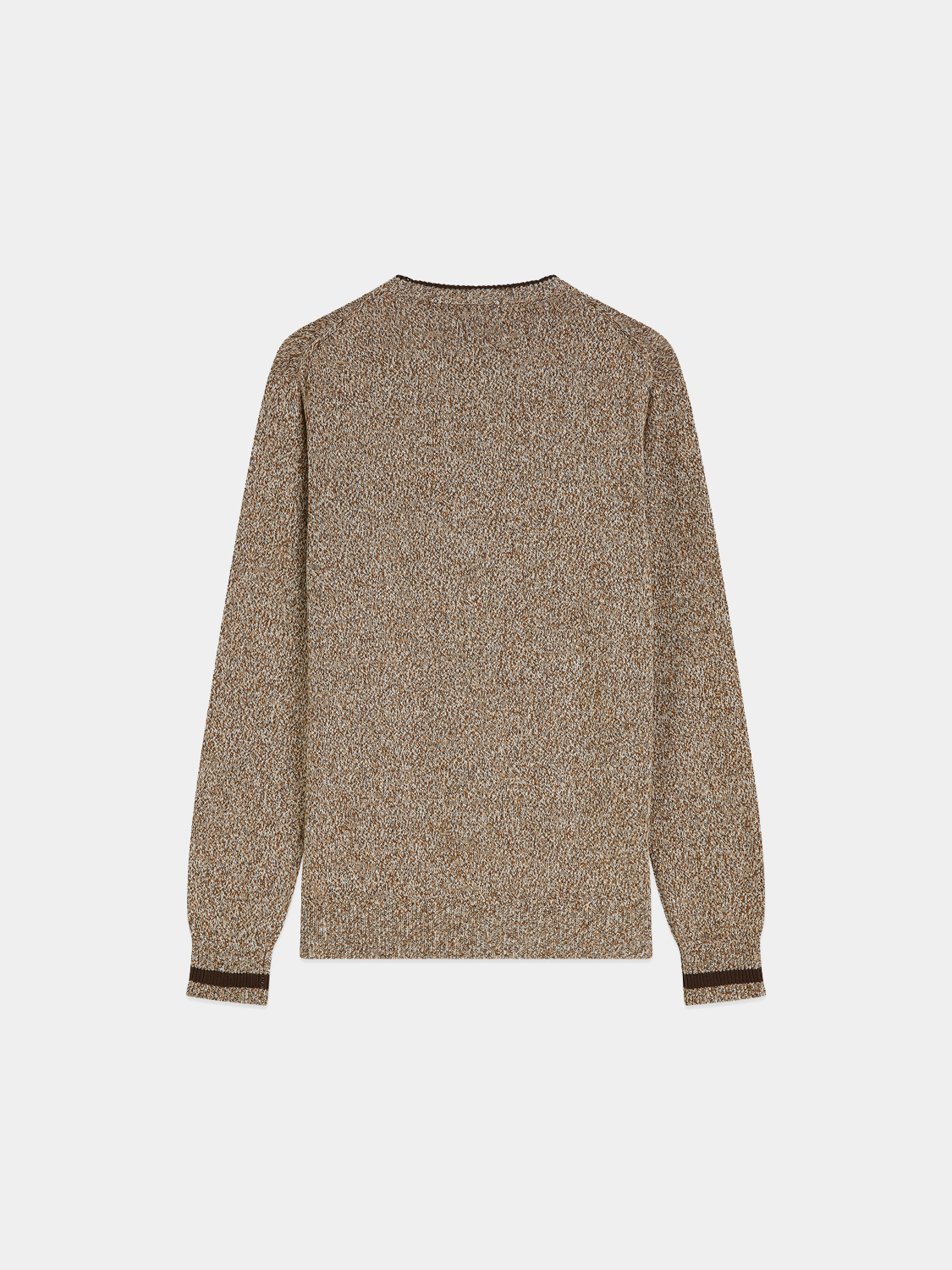 Scotch & Soda melange knitwear pullover in dark color, showcasing a cozy, textured knit fabric and classic crewneck design.