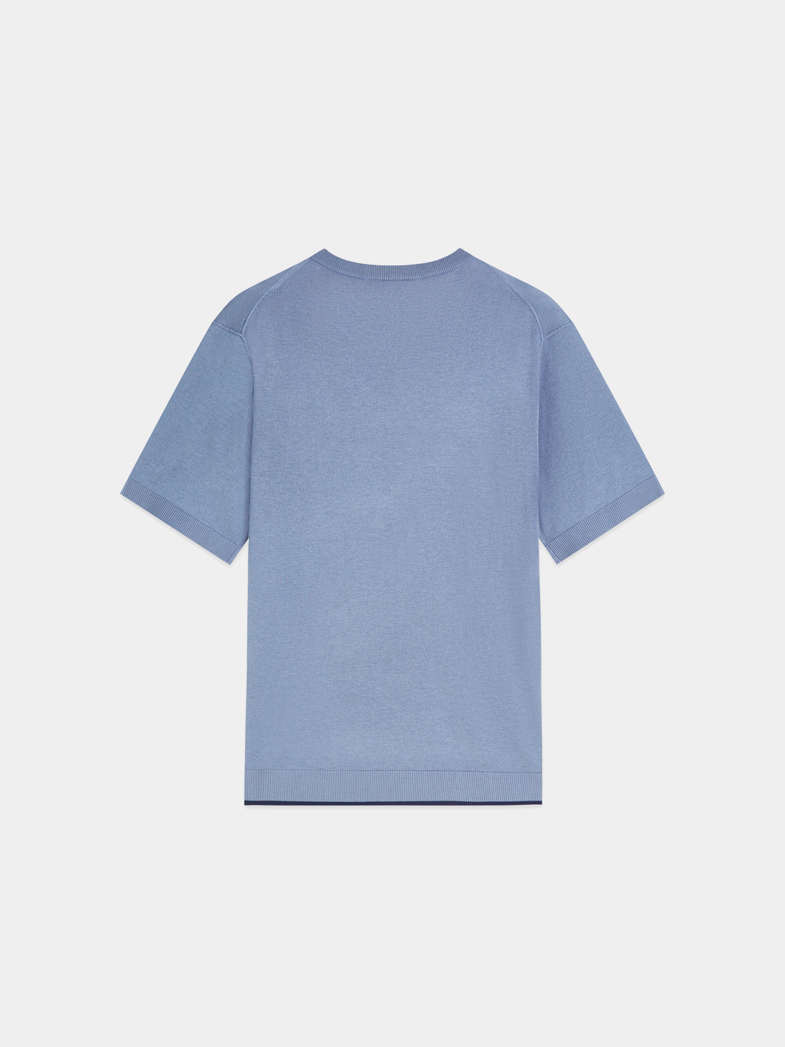 Black knitted T-shirt from Scotch & Soda, showcasing a cozy knitwear design with a round neckline and textured fabric.