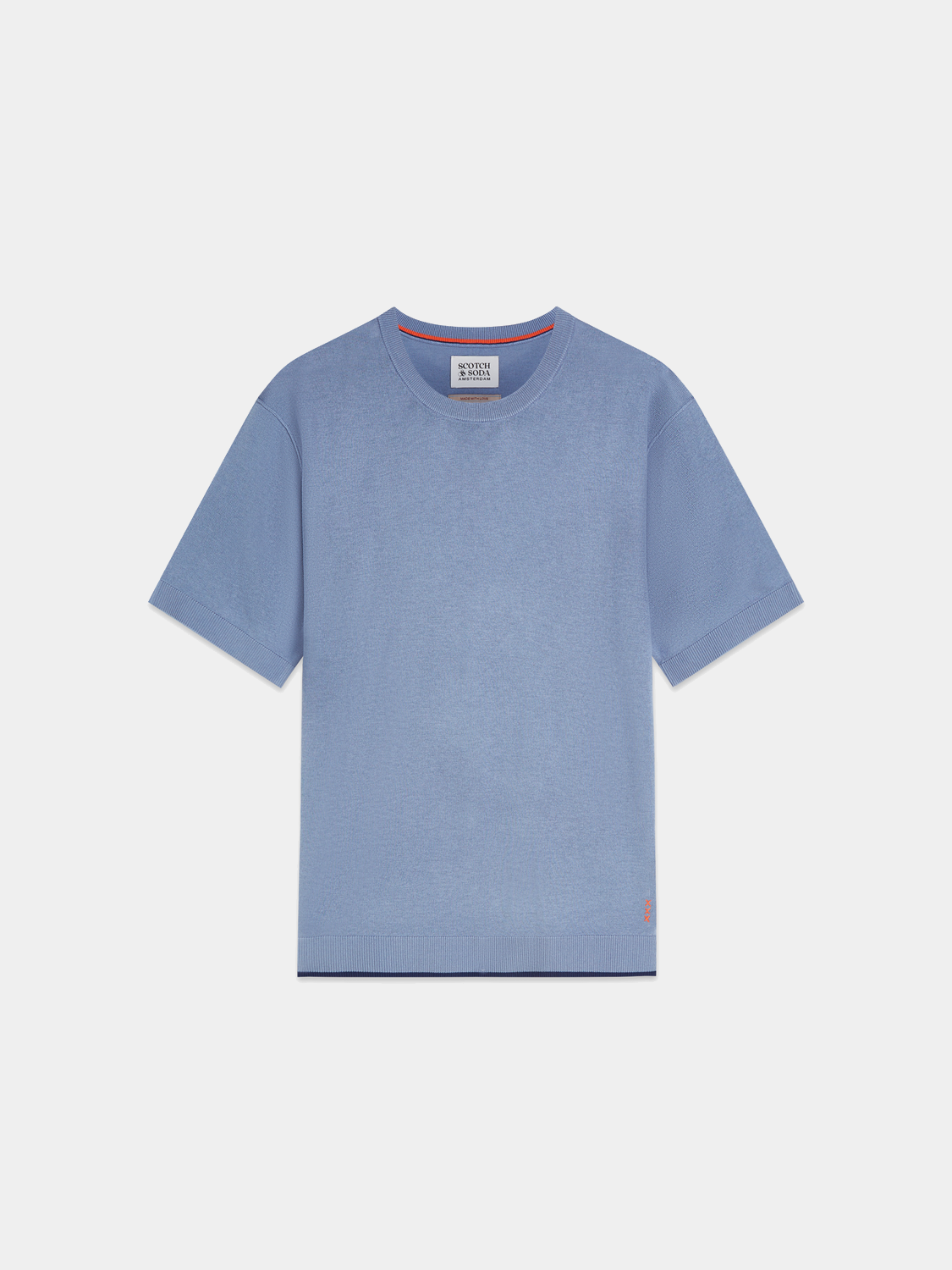 Knitted T-shirt from Scotch & Soda, featuring a cozy knitwear design with a round neckline and textured fabric.