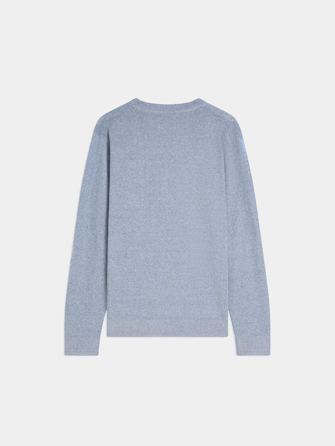 Dark grey linen-blend melange knitwear pullover by Scotch & Soda, showcasing a cozy, textured fabric with a round neckline.