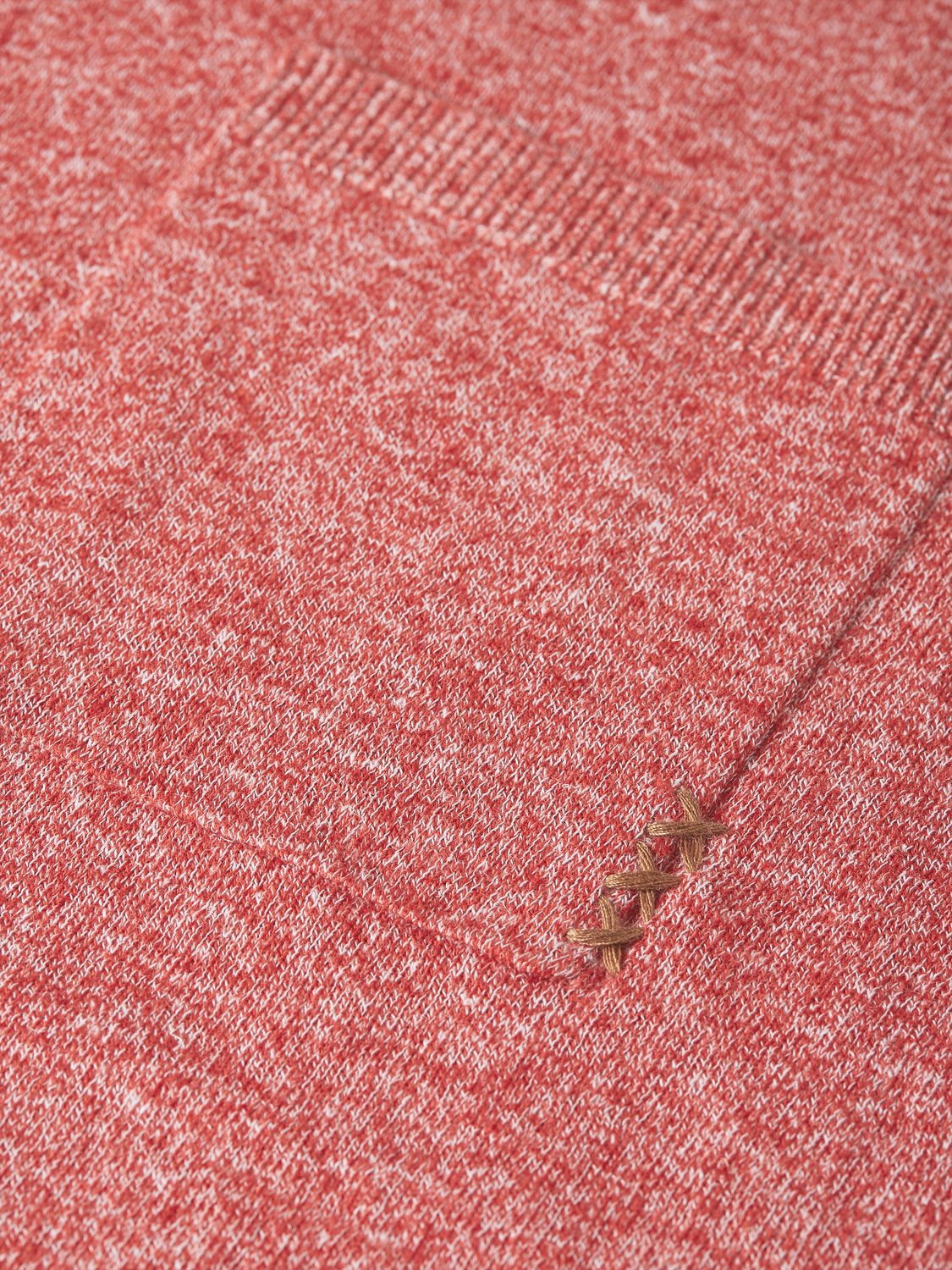 Linen-blend melange knitwear pullover by Scotch & Soda, featuring a textured fabric and relaxed fit.