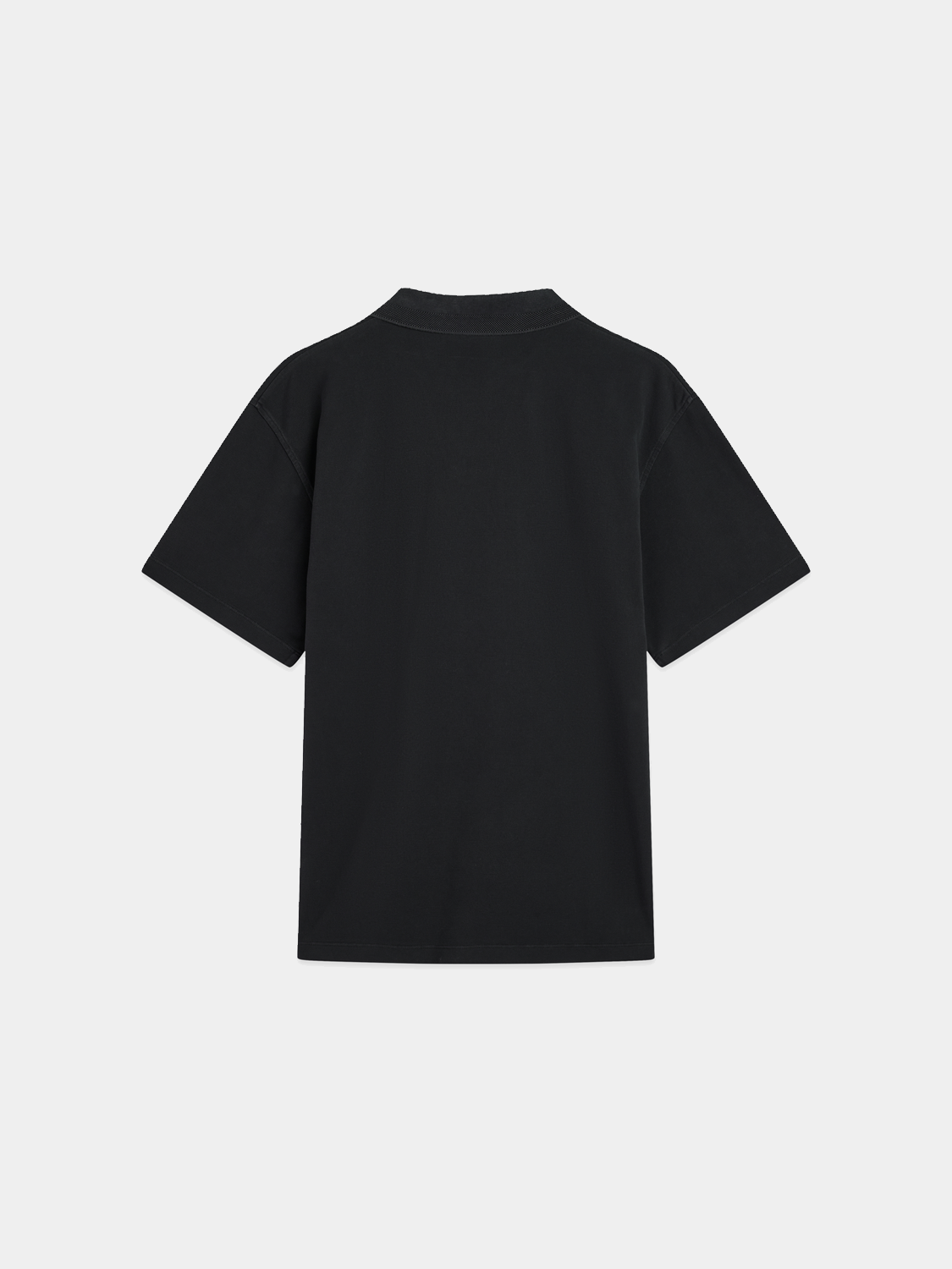 Dark blue Scotch & SODA pique polo shirt with a classic collar and short sleeves, laid flat on a white background.