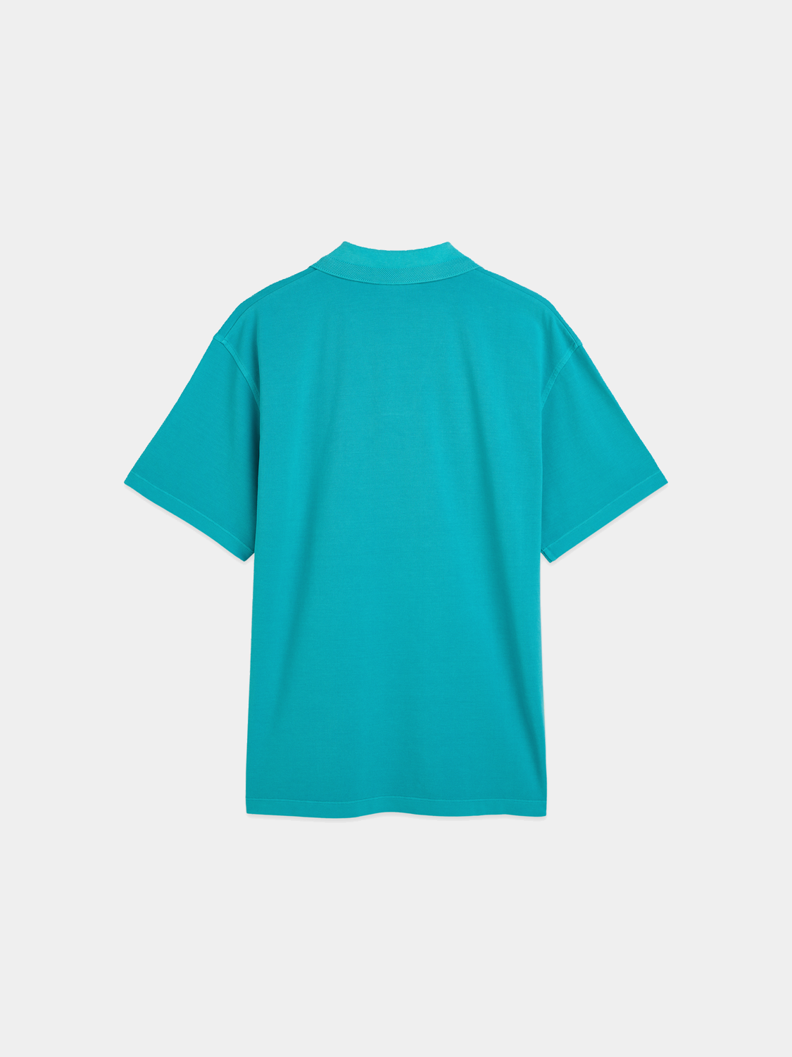 Black Scotch & Soda Pique Polo shirt with a classic collar and short sleeves, displayed on a white background.