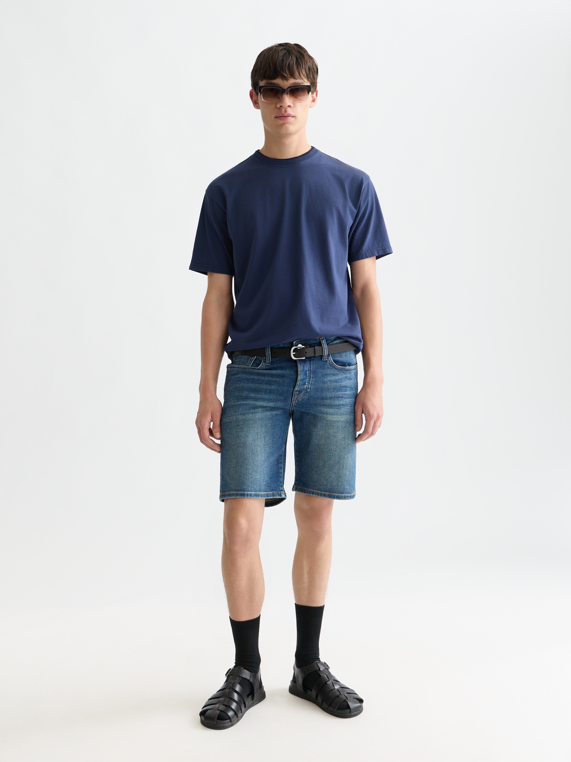 Scotch & Soda short-sleeve garment-dyed T-shirt in a vibrant color, front view showing classic crew neck design.