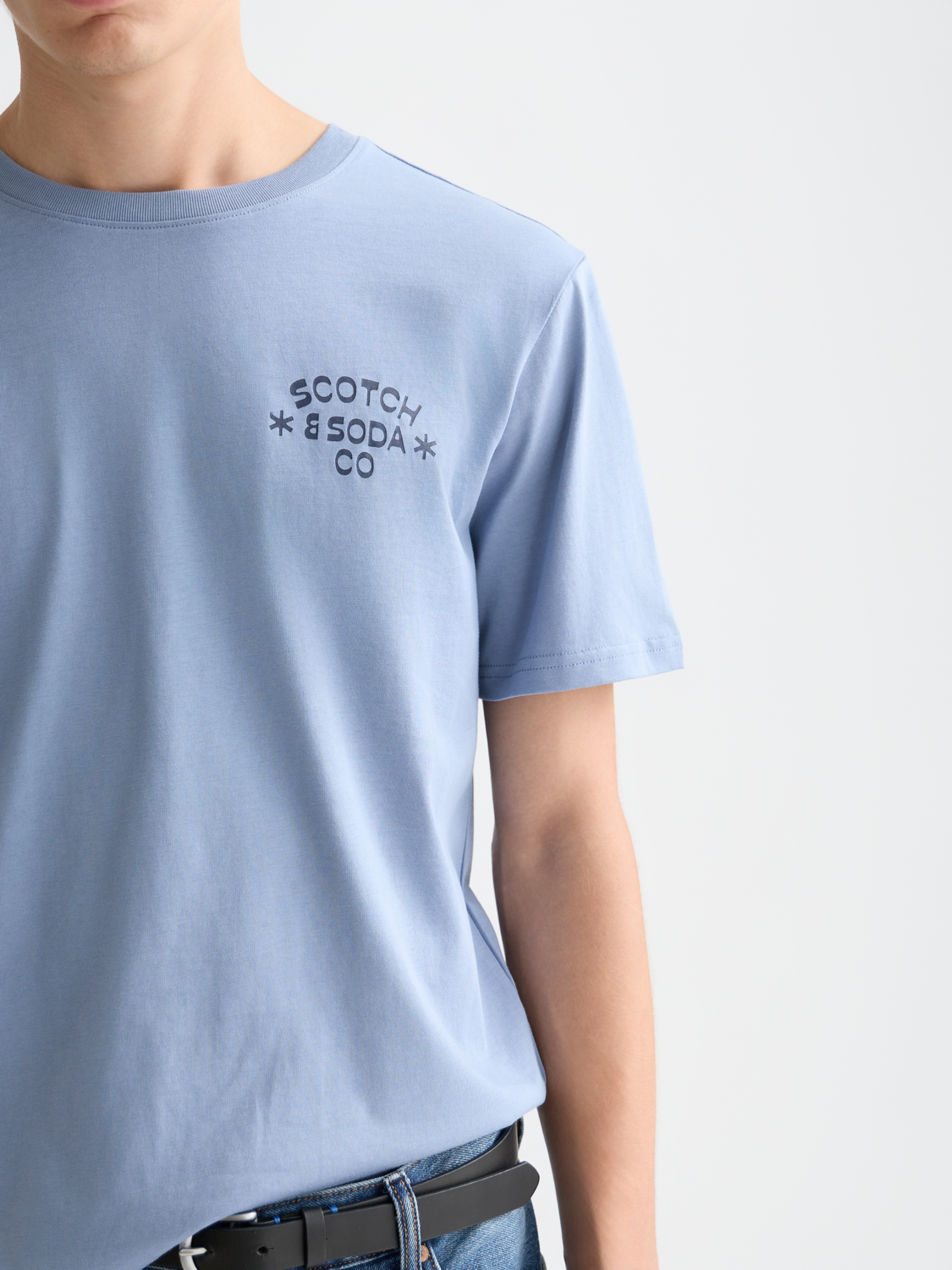 SCOTCH & SODA artwork short sleeve t-shirt featuring vibrant graphic design on white cotton fabric.