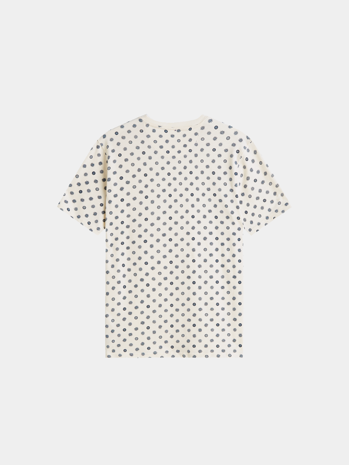 Printed Scotch & Soda short sleeve T-shirt with vibrant graphic design on front and back, casual men's fashion top.