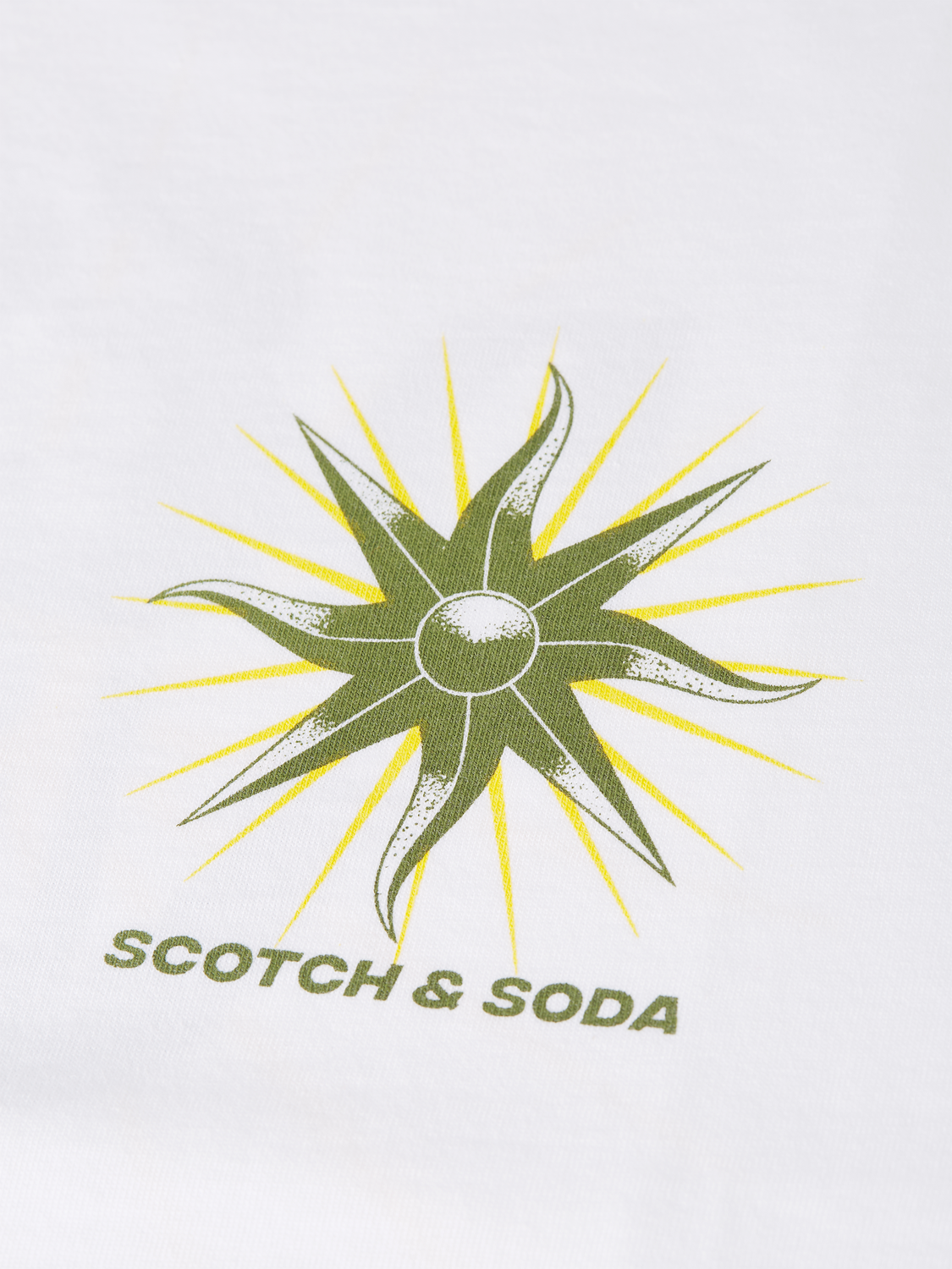 Scotch & Soda short-sleeve artwork T-shirt featuring a colorful graphic design on soft cotton fabric.