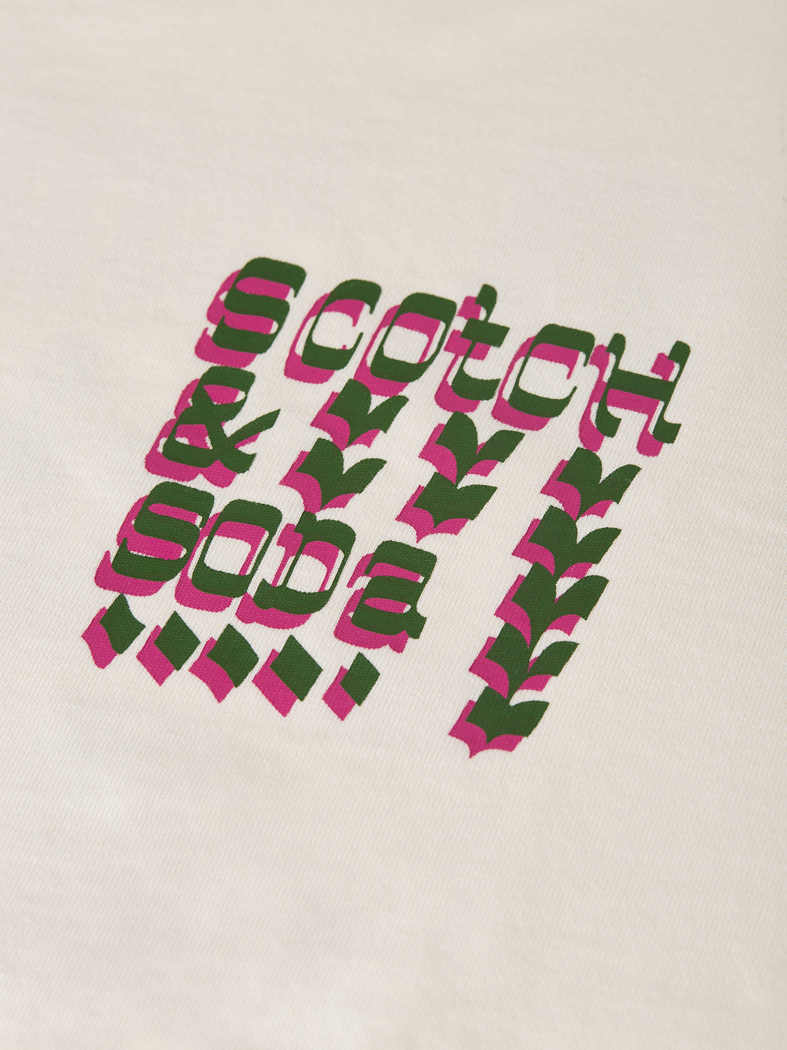 Scotch & Soda artwork short sleeve t-shirt featuring vibrant graphic design on soft cotton fabric.