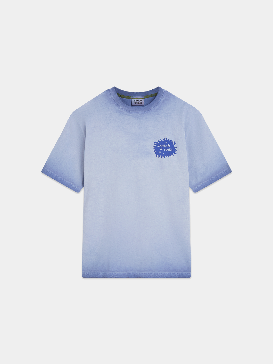 Short sleeve Scotch & Soda artwork T-shirt featuring colorful graphic design on soft fabric.