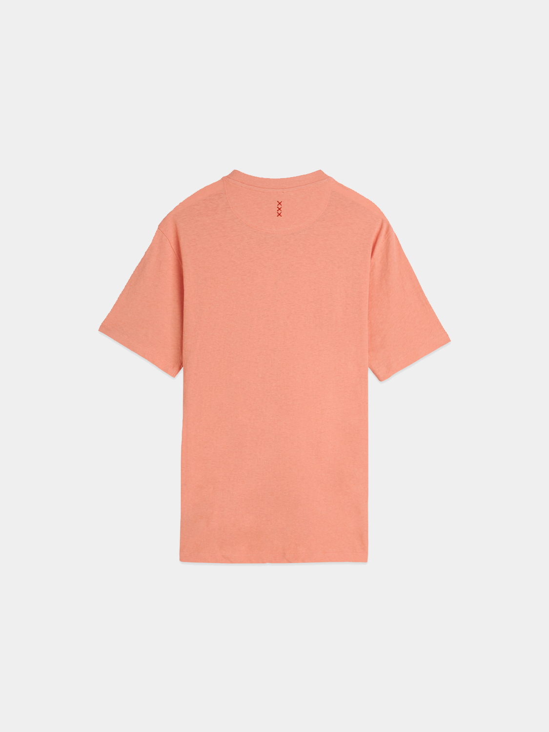 Light beige cotton-linen short-sleeve t-shirt from SCOTCH & SODA with a relaxed fit and crew neckline.