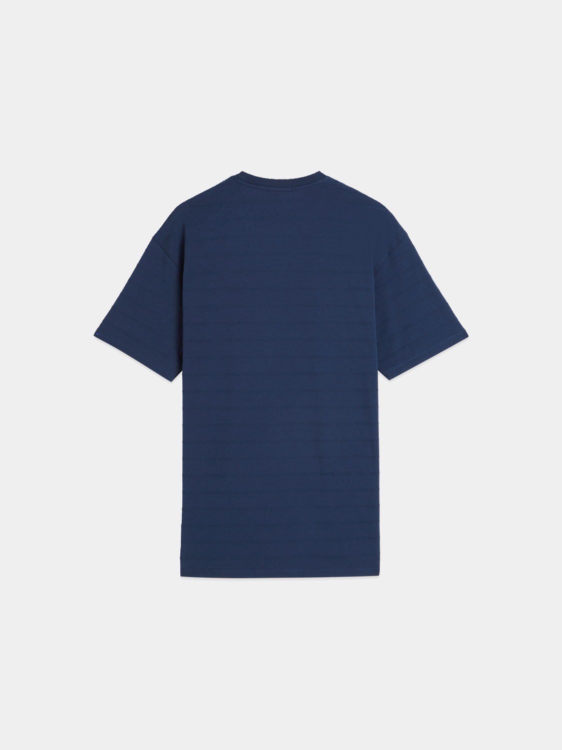 Black Scotch & SODA jacquard short-sleeve t-shirt with textured pattern, casual men's tee for stylish everyday wear.