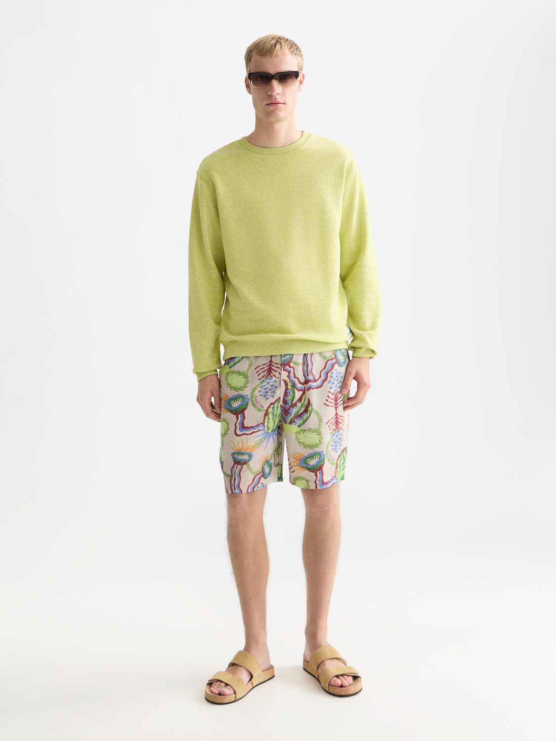 Scotch & Soda Melange sweatshirt, cozy sweatshirts in a textured fabric, shown in a front view with a relaxed fit.