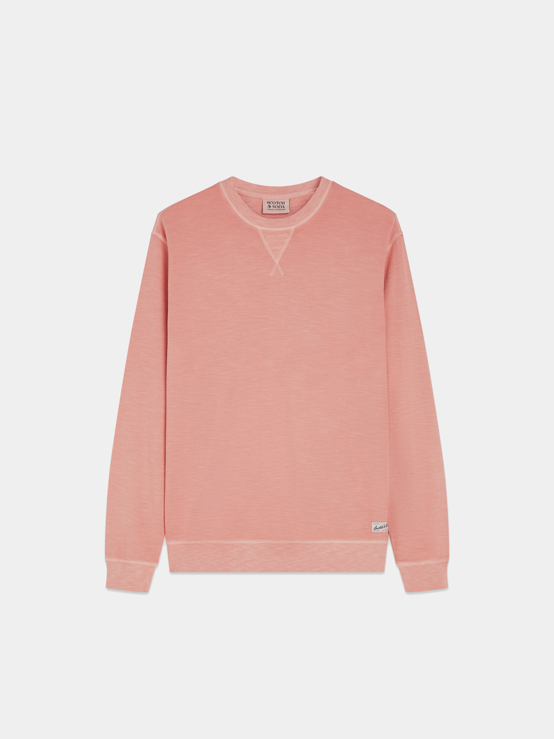 Garment-dyed sweatshirt by Scotch & Soda in a cozy, casual style with a soft fabric finish and classic fit.