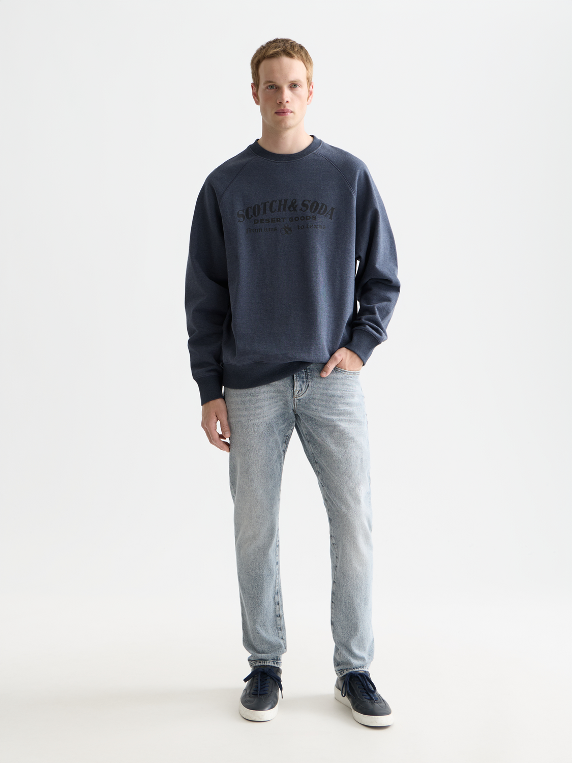 SCOTCH & SODA Artwork sweatshirt featuring graphic design, soft fabric, and casual fit, displayed on a neutral background.