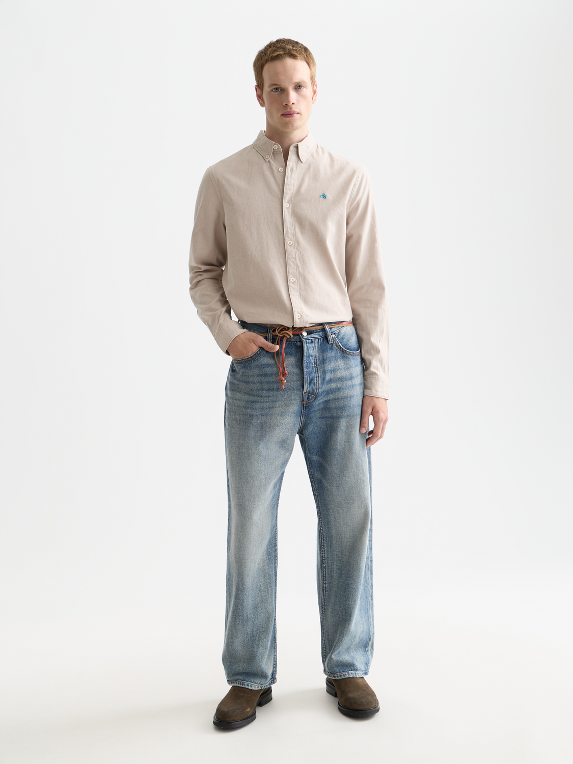 Long-sleeve Oxford shirt by Scotch & Soda, featuring classic collar and button-front design, in a versatile fabric and color.