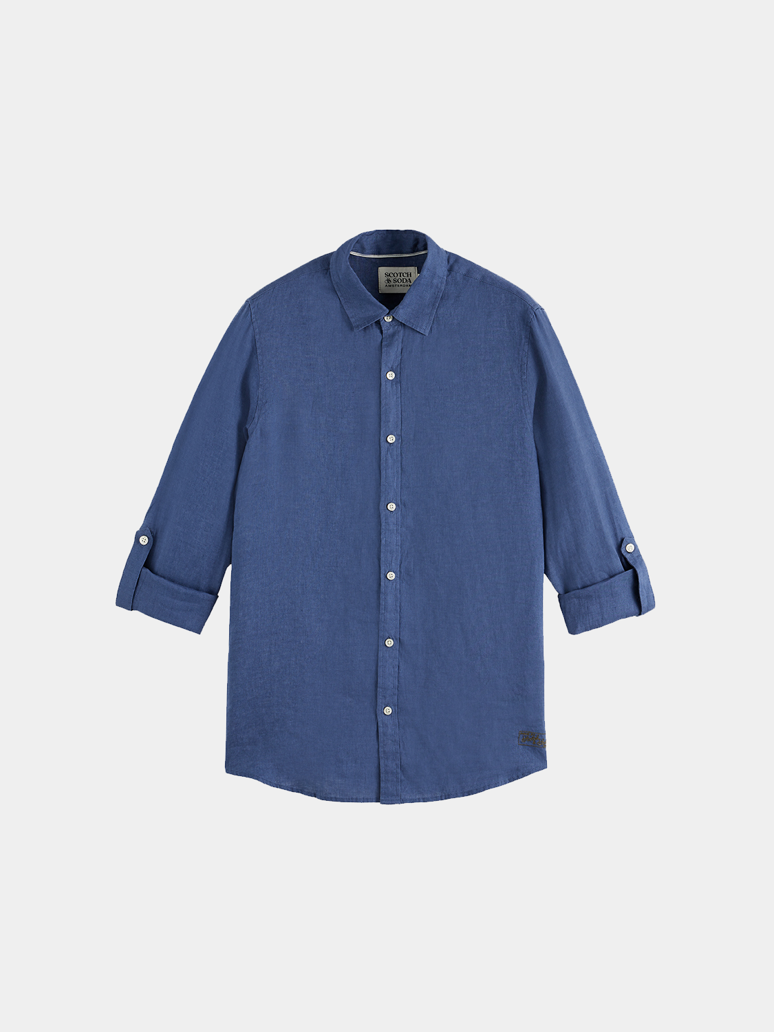 Long-sleeve linen shirt by Scotch & Soda, featuring a lightweight, breathable fabric in a stylish casual design.