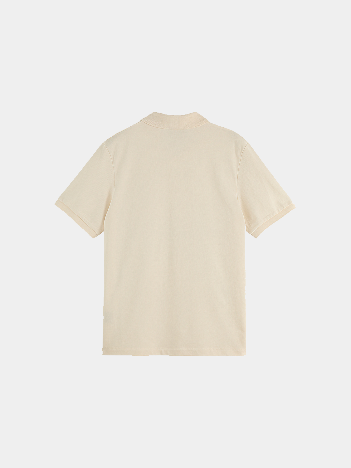 Scotch & Soda logo pique polo shirt with a classic collar and short sleeves, featuring the brand's logo on the chest.