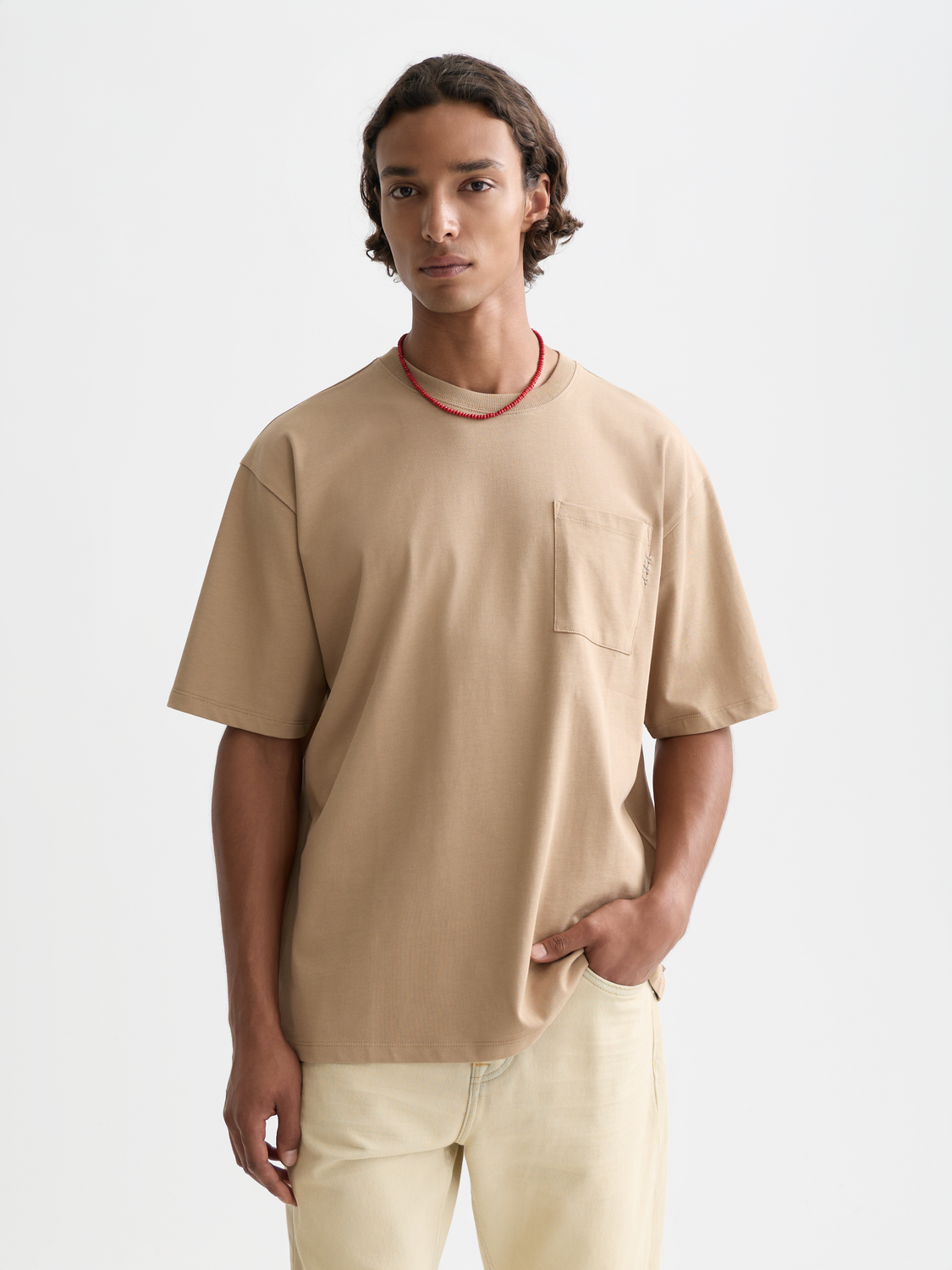 Scotch & Soda short sleeve chest pocket t-shirt in a solid color, featuring a crew neck and casual fit.