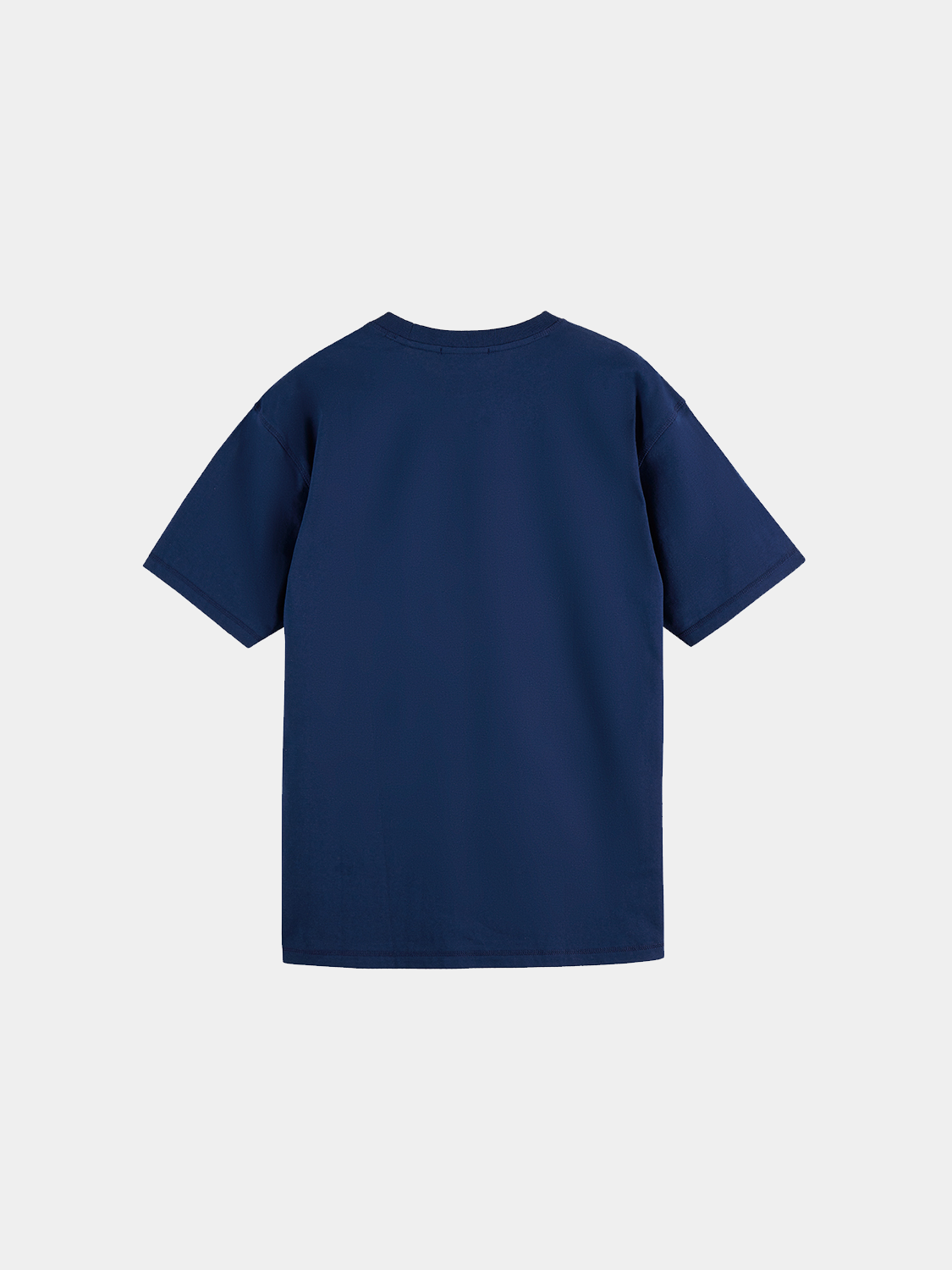 Black short-sleeve T-shirt by Scotch & Soda with logo design on the front, casual fit, and crew neckline.