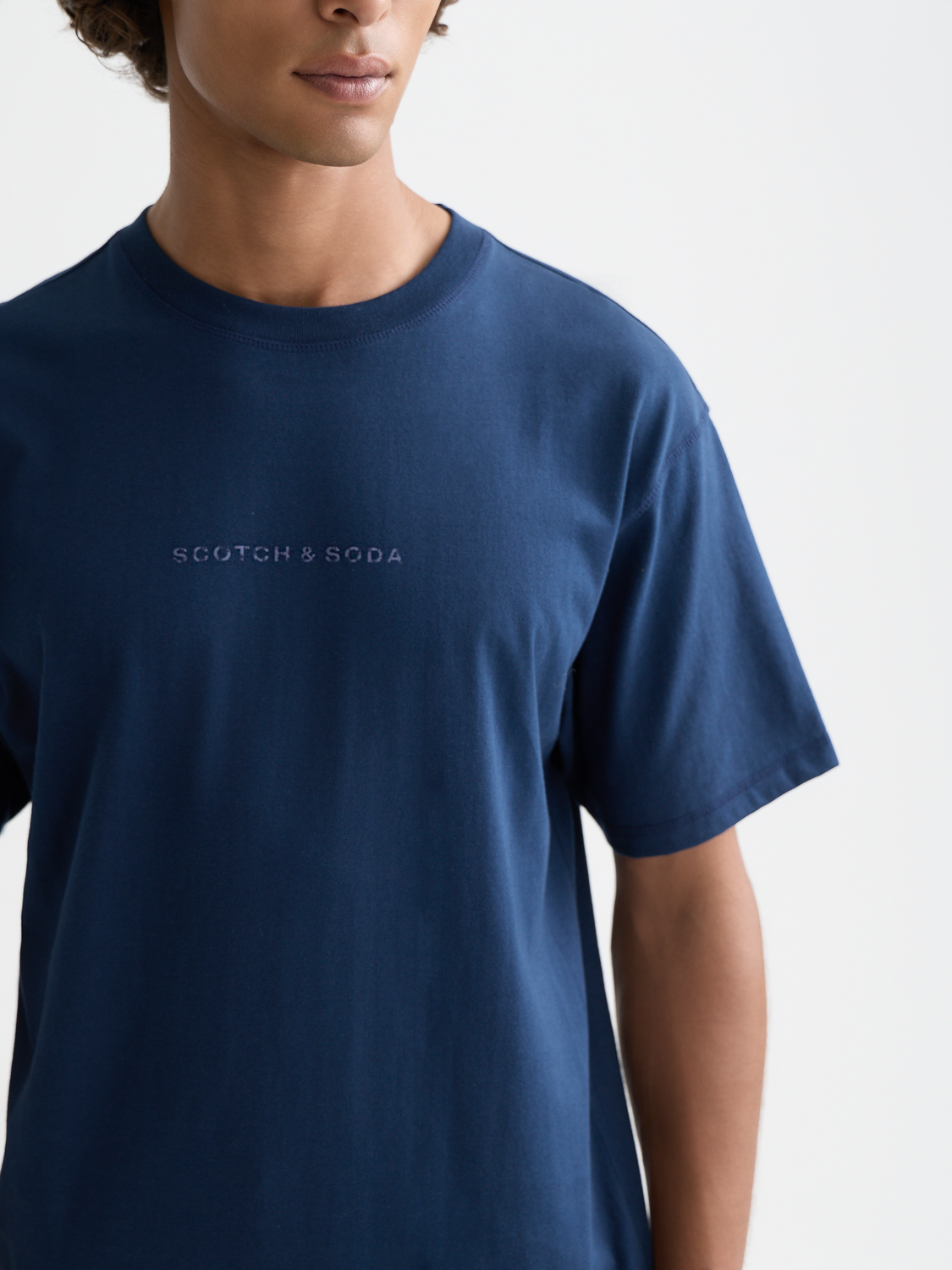 Short sleeve logo t-shirt from Scotch & Soda featuring a stylish graphic design on the front.