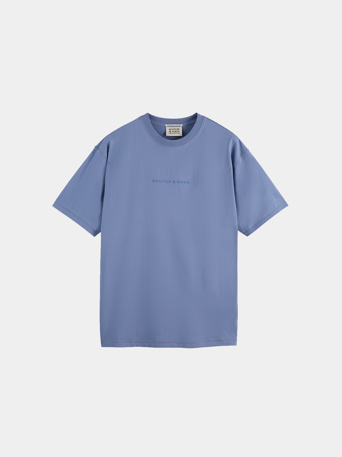 White Scotch & Soda logo T-shirt featuring short sleeves and a prominent front logo design.