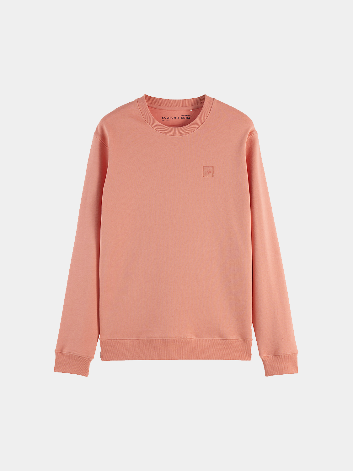 Scotch & Soda logo sweatshirt in soft fabric with a bold front logo design, casual and stylish sweatshirt for everyday wear.